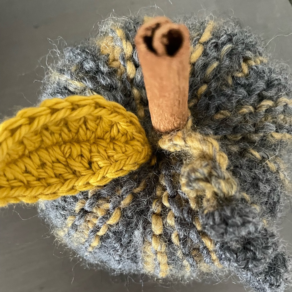 Knitted Pumpkin for Harvest Season - Picture 2 of 3